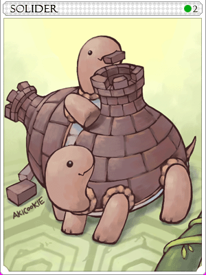 岩石龜卡片卡片插畫