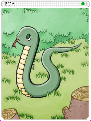 青蛇卡片卡片插畫