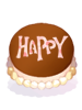 「Happy」文字蛋糕物品圖片