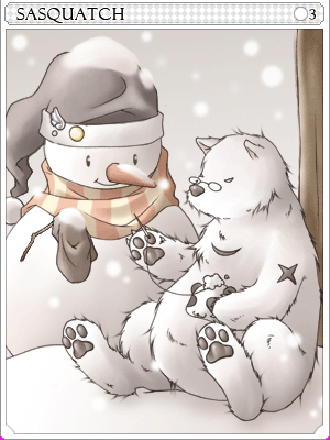 雪熊卡片卡片插畫