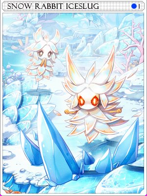 冰雪兔蛞蝓卡片卡片插畫