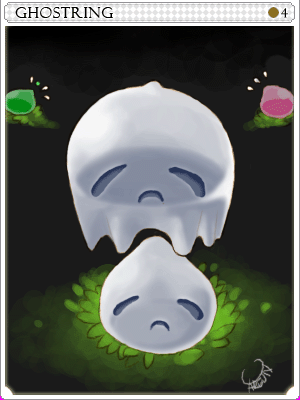 幽靈波利卡片卡片插畫
