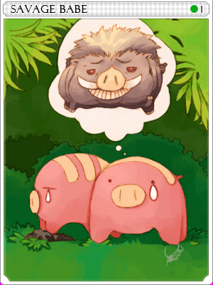 小野豬卡片卡片插畫