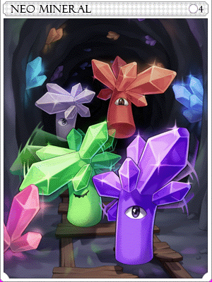 霓虹礦石魔卡片卡片插畫