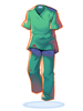 綠色研究服物品圖片