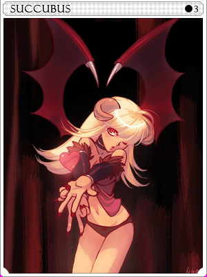 惡魔女僕卡片卡片插畫