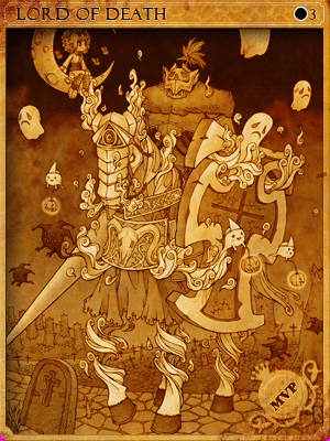 封印死靈騎士卡片卡片插畫