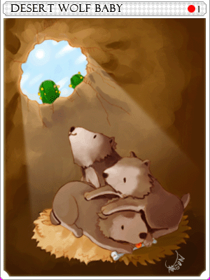 沙漠幼狼卡片卡片插畫
