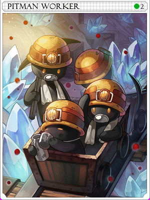 勞碌礦工魔卡片卡片插畫