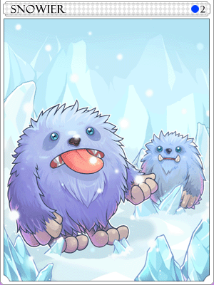 雪獸卡片卡片插畫