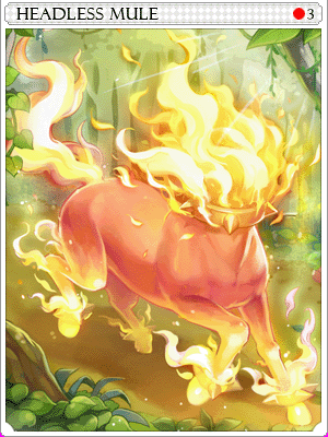 無頭騾卡片卡片插畫