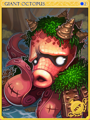 章魚大王卡片卡片插畫